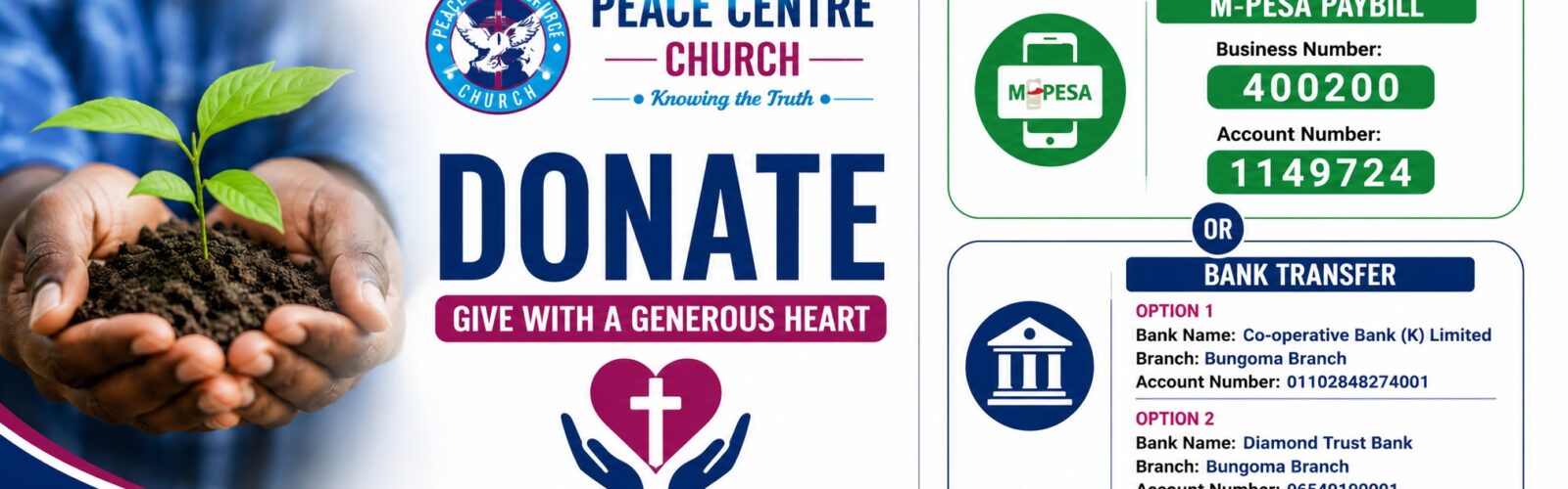 Support Our Ministry - Peace Centre Church